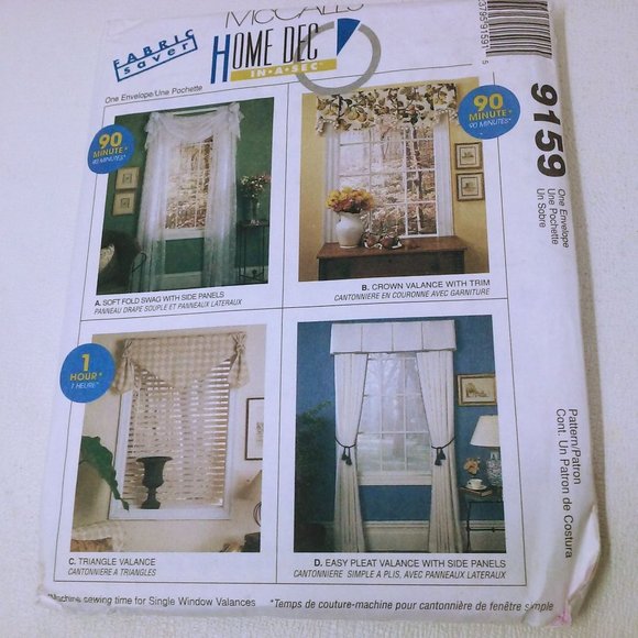 Lot of 3 Sewing Patterns Home Decor Patio Appliance Covers Valance New Folded - Picture 4 of 8